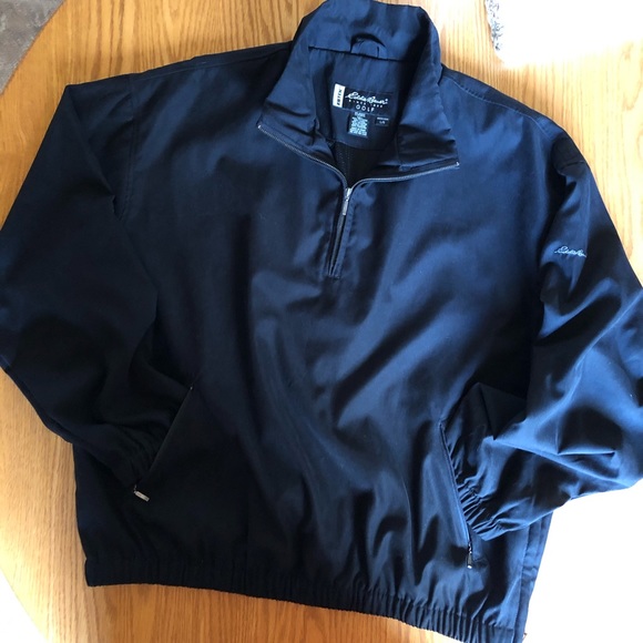 Eddie Bauer Jackets & Blazers - Eddie Bauer Black Women’s Quarter-zip Golf Jacket Sz L